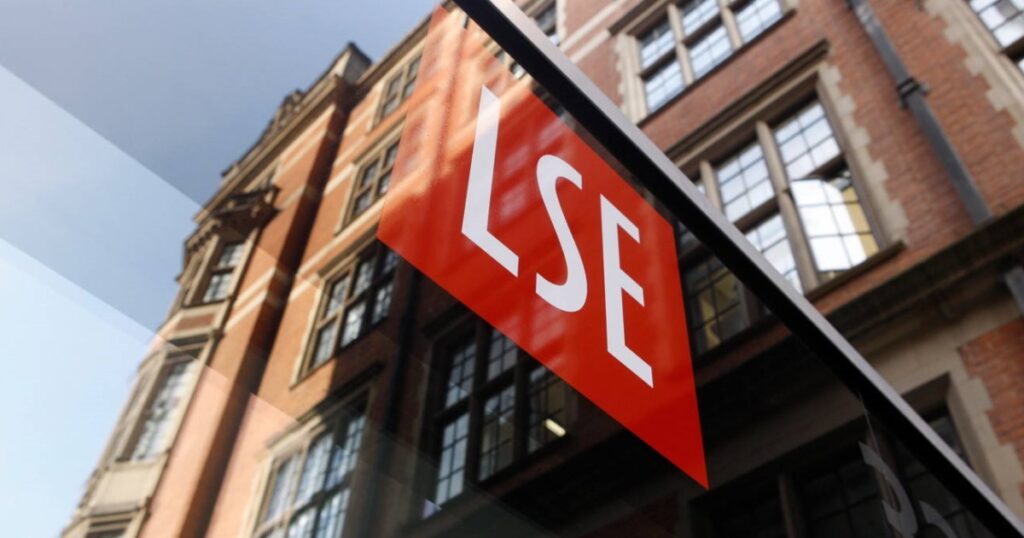 LSE logo and signage on building 8