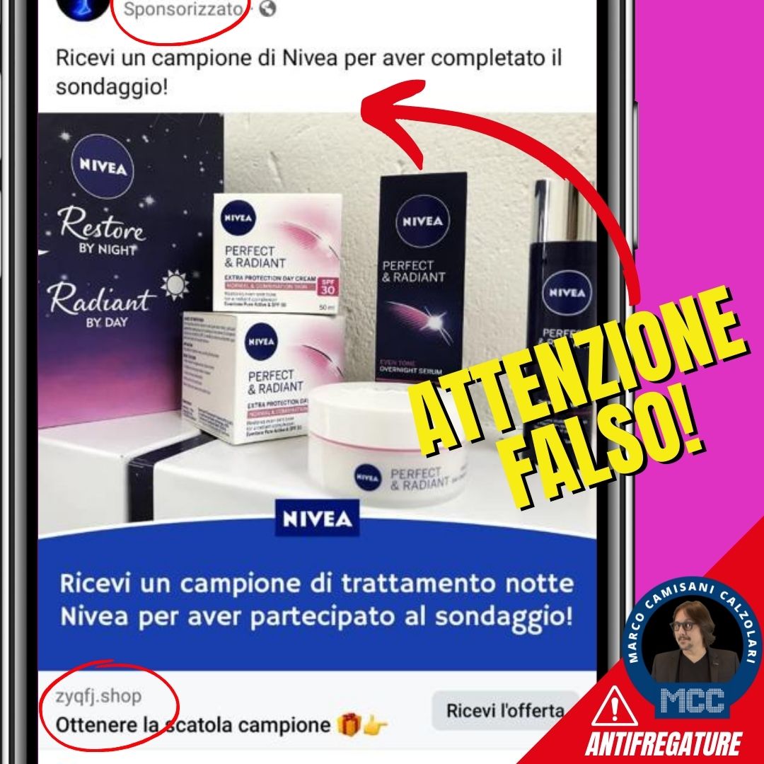 Attenzione a questo falso annuncio Nivea su Facebook 1 Attenzione a questo falso annuncio Nivea su Facebook 1