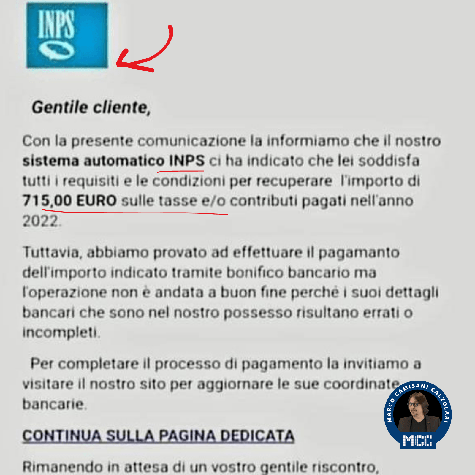 Falsa email INPS 1 falsa email INPS 1