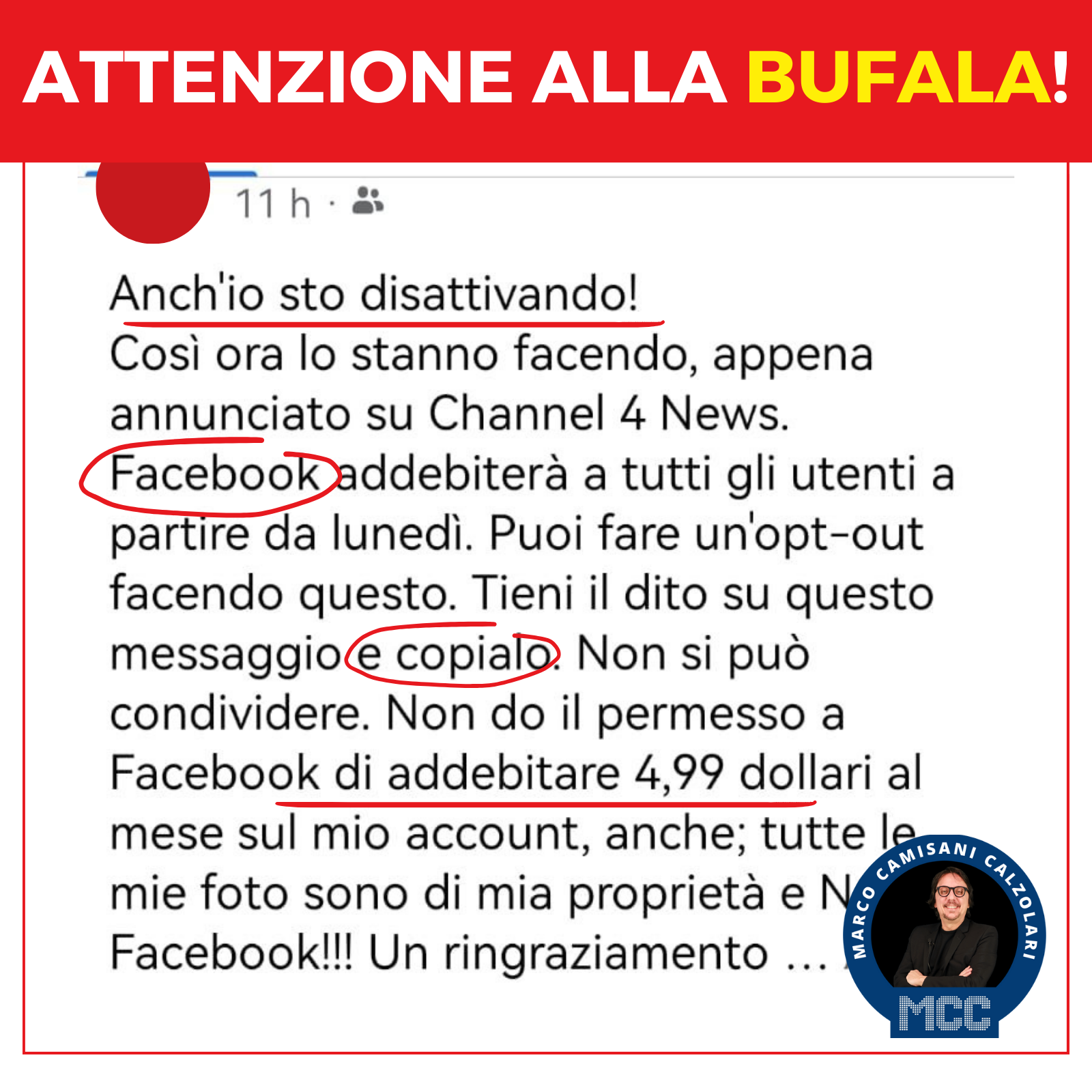 ATTENZIONE A QUESTA BUFALA SU FACEBOOK 8
