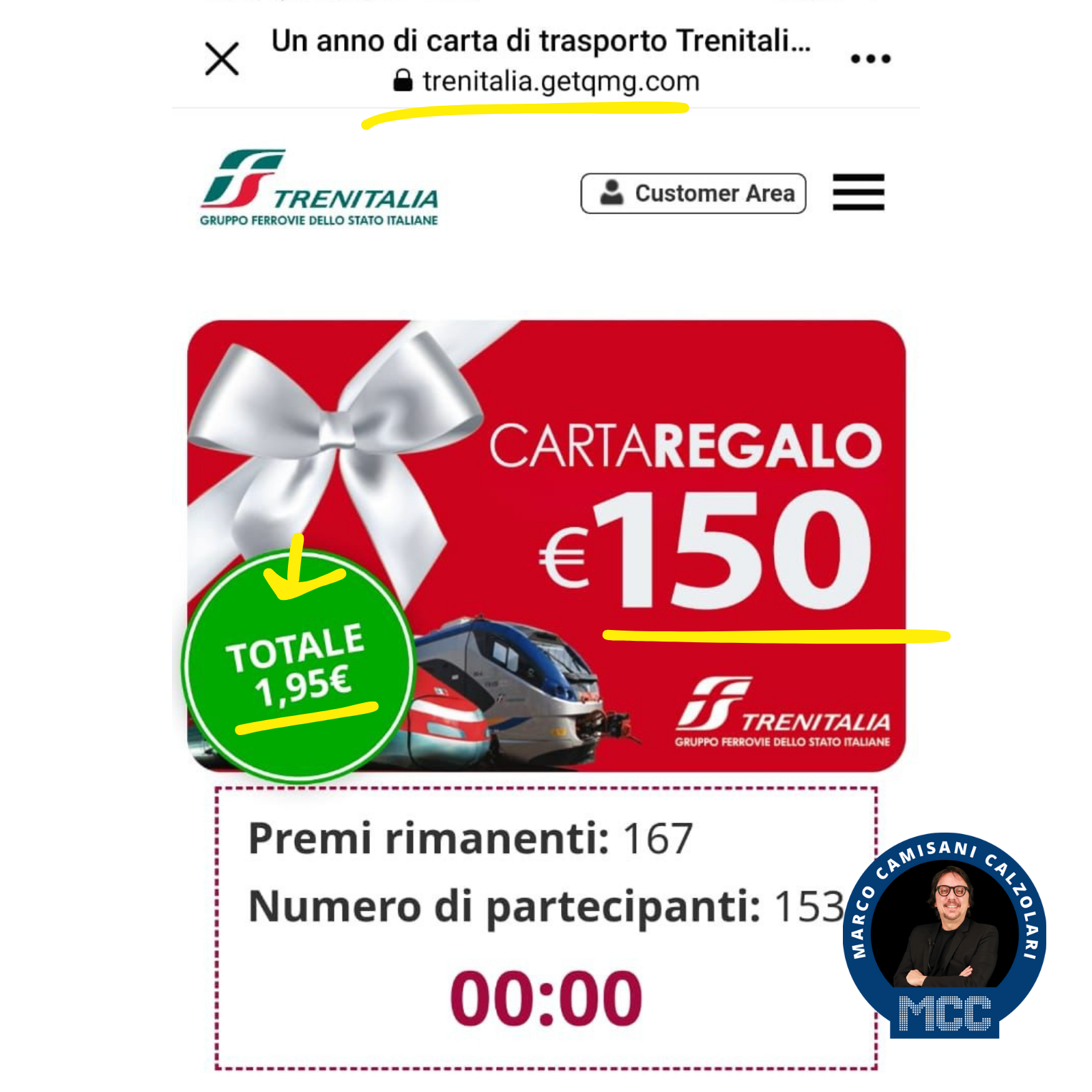 Attenzione alla falsa promozione Trenitalia 4
