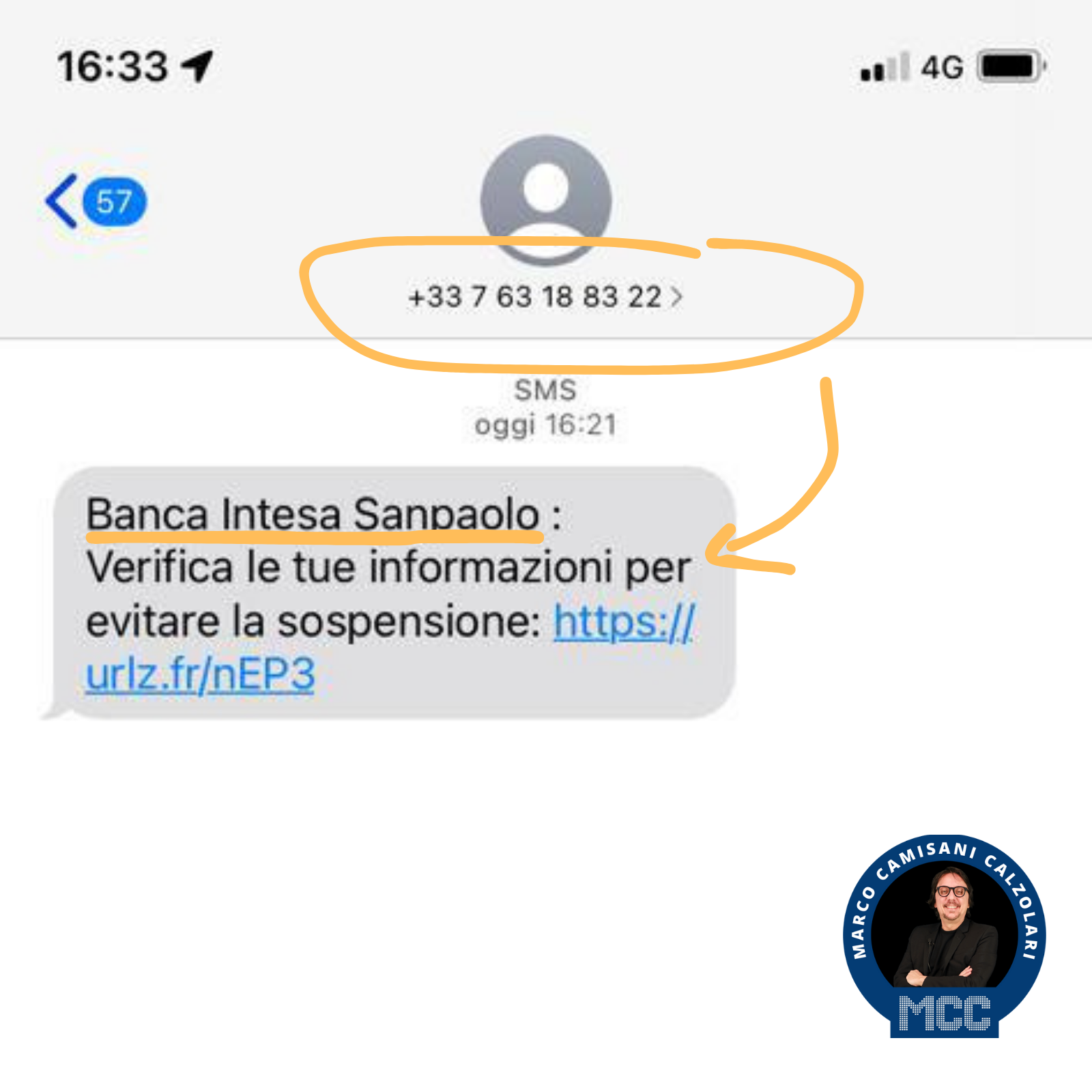 Falso sms di Intesa Sanpaolo 2 5