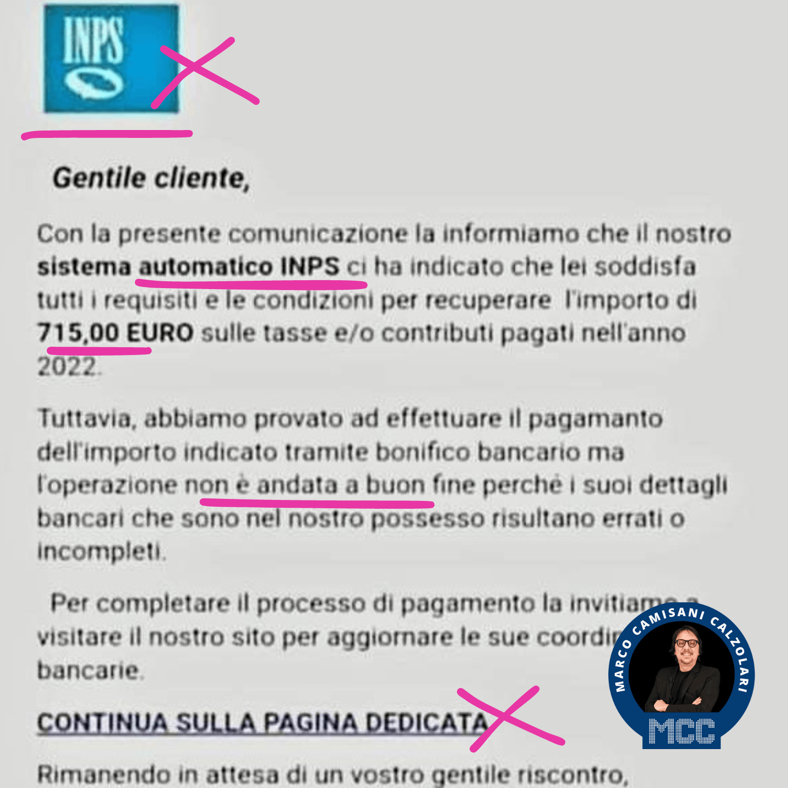 Falsa email INPS 1 FALSA EMAIL INPS 2 1