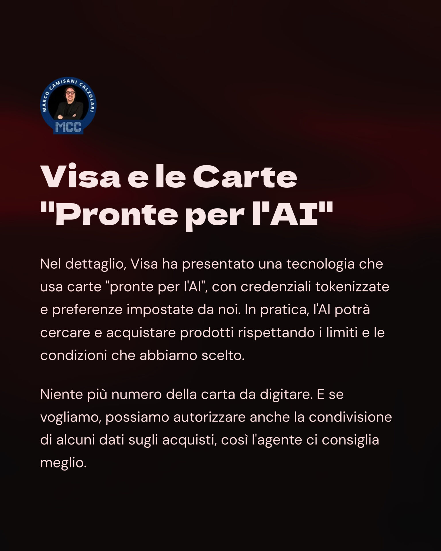 Sta succedendo qualcosa di importante nel commercio 2 2 Visa e le Carte Pronte per lAI 2